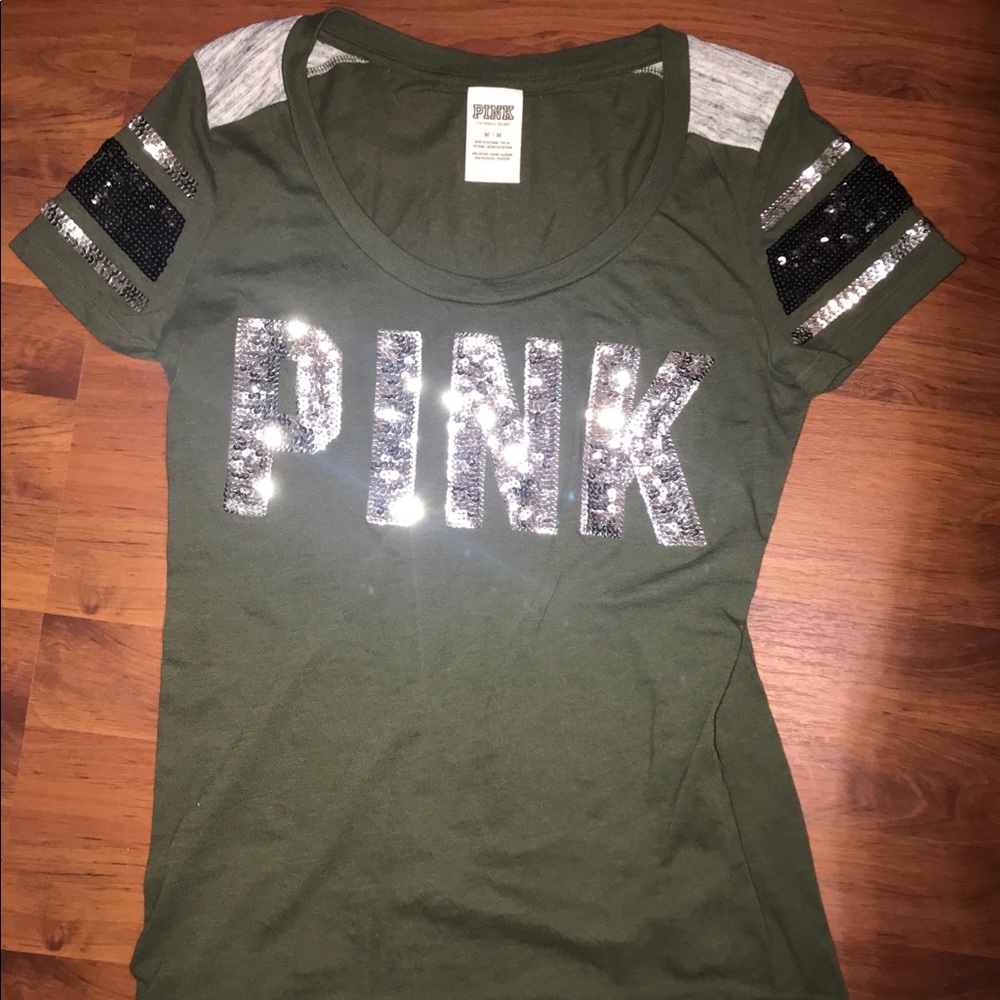 Victorias secret green shirt with sequins